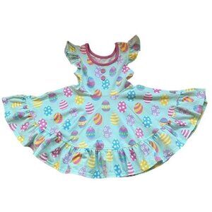 Eleanor Rose Paulina Dress Girls Size 3 - 4 Easter Knit Ruffle Sleeve